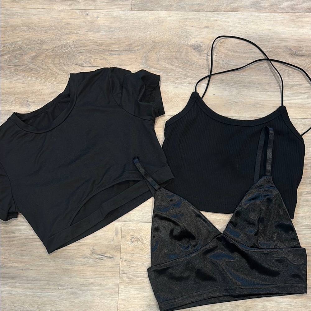 SHEIN BLACK CROP TOP BUNDLE